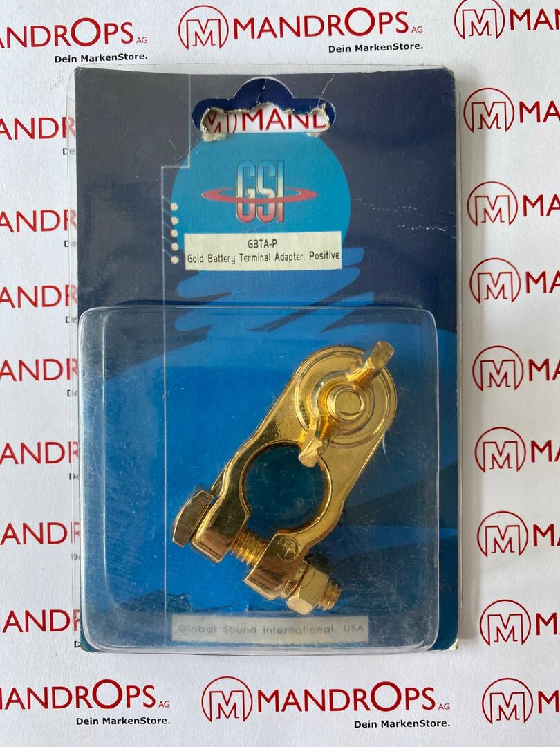 GSI, GBTAP, Batterie-Klemme, Plus, vergoldet, M8, Anschluss, für, Ringkabelschuhe, 2x10MM², Klammer, Gerät, Werkzeug