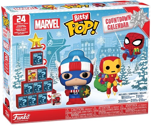 Funko Bitty POP! Countdown Calendar Marvel 2025 Adventskalender mit 24 Überraschungen Funko Bitty POP! Countdown Calendar Marvel 2025 Adventskalender mit 24 Überraschungen