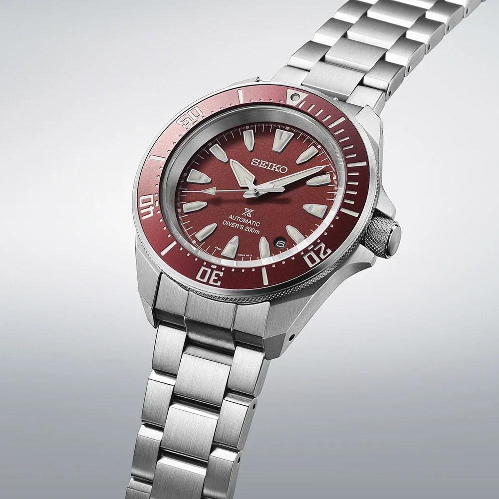 Seiko SRPL11K1 Prospex Automat Silber Rot Uhr