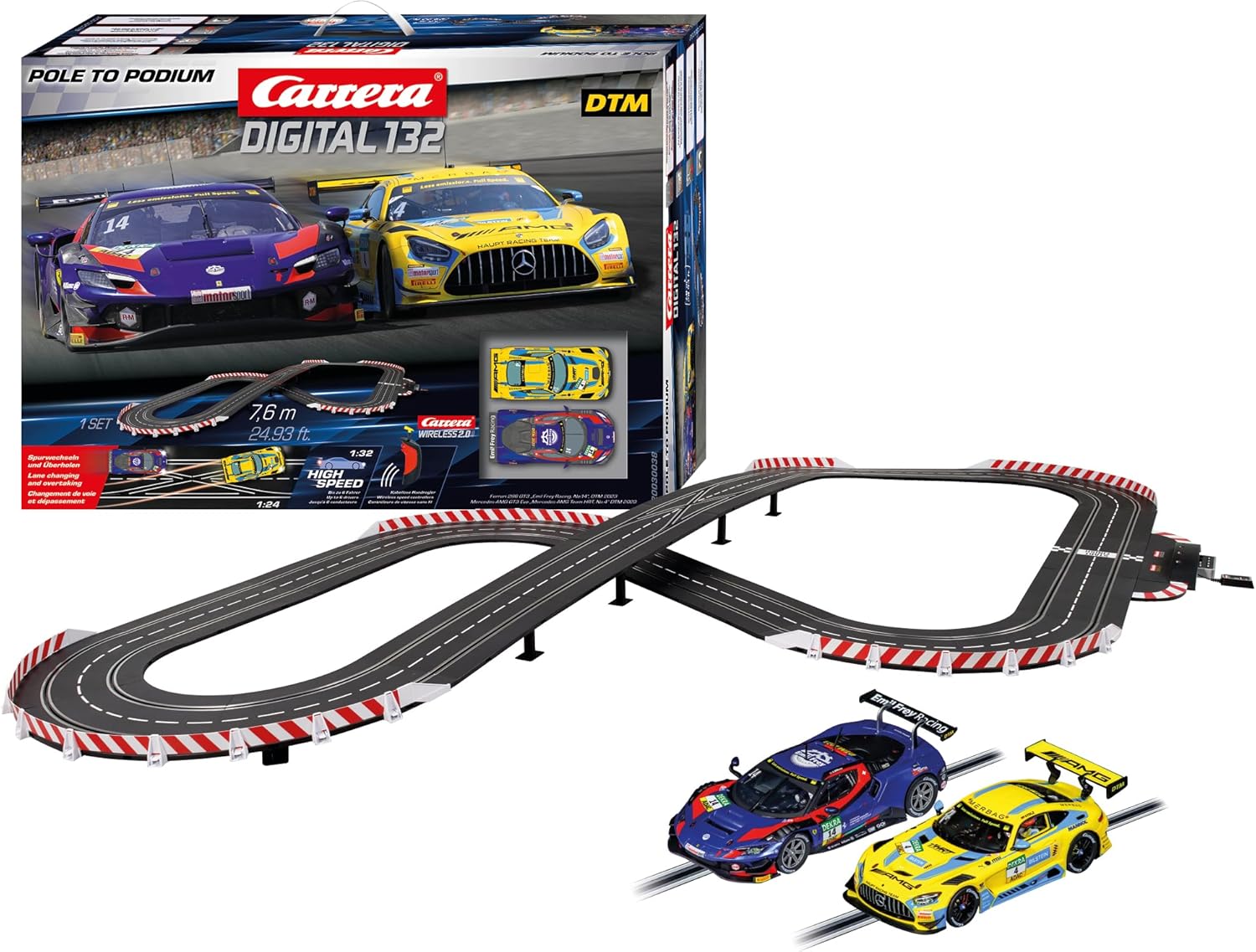 Carrera Pole to Podium Digital 132 Rennbahn-Set mit Wireless-Reglern im Maßstab 1:32 20030038 Auto, Sportwagen, Transport, Fahrzeug