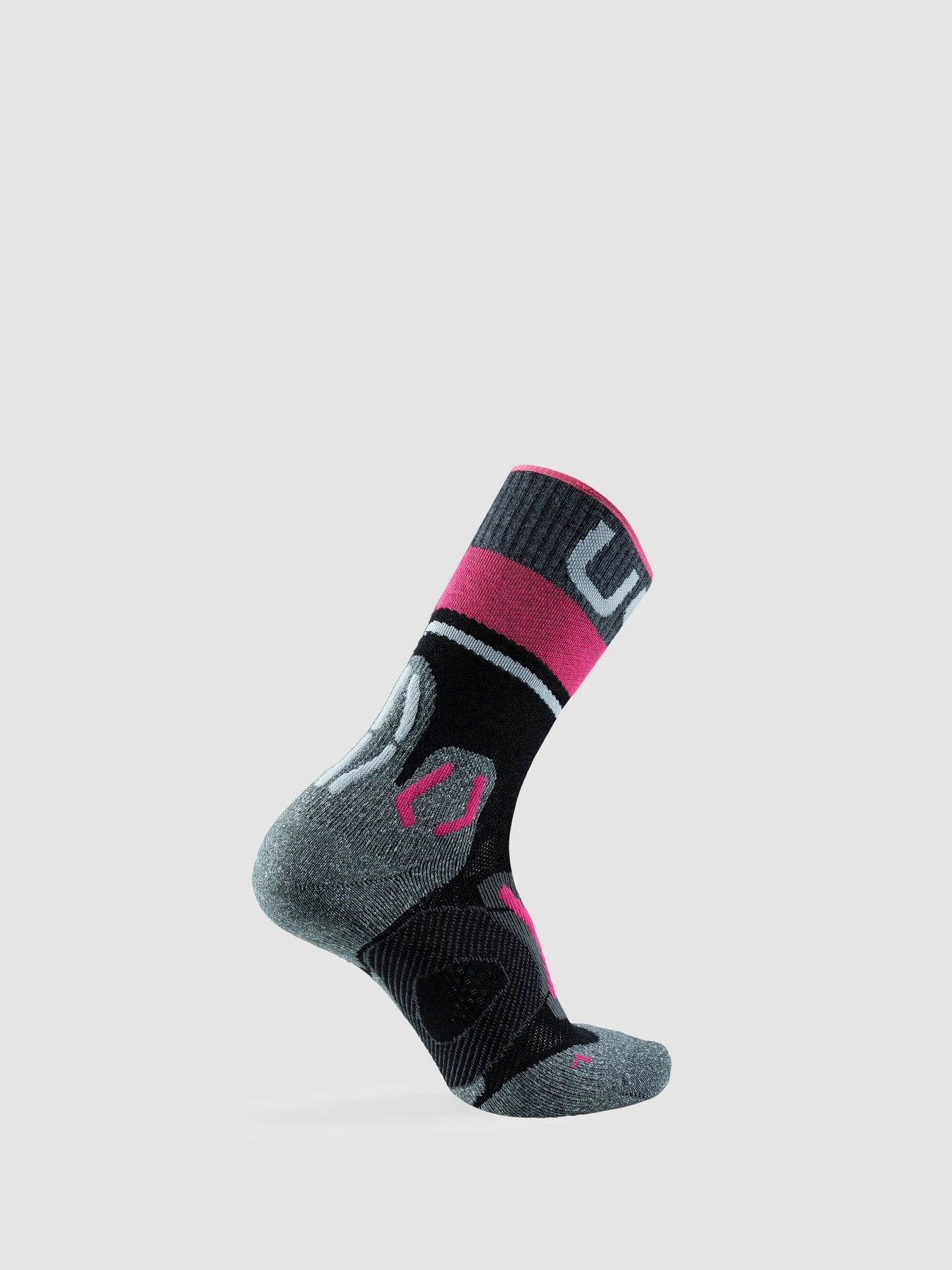 UYN Damen Trekkingsocken One Merino S100277B093 - Schwarz/Pink GR. 35/36