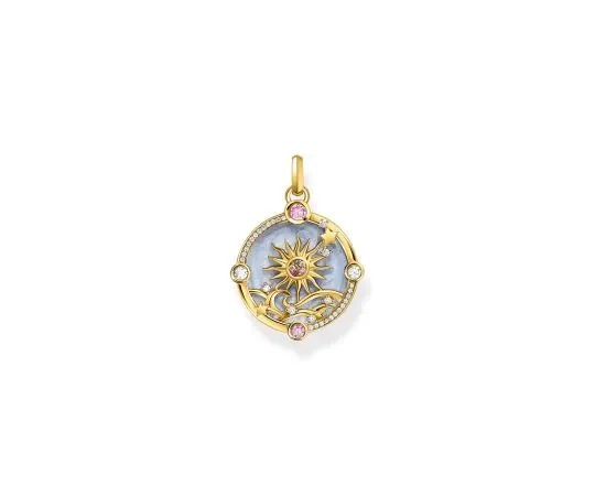 Thomas Sabo Kette Mit Anhänger Mit Sonne Länge 45 Cm Gold PE960-471-1