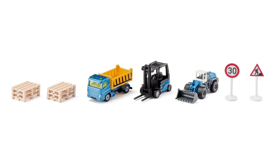 Siku_Geschenkset_Baustelle, Maschine, Rad, Spielzeug, Lastwagen, Fahrzeug
