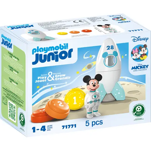 PLAYMOBIL 71771 JUNIOR Disney: Micky Maus' Raketen- Weltraum-Abenteuer