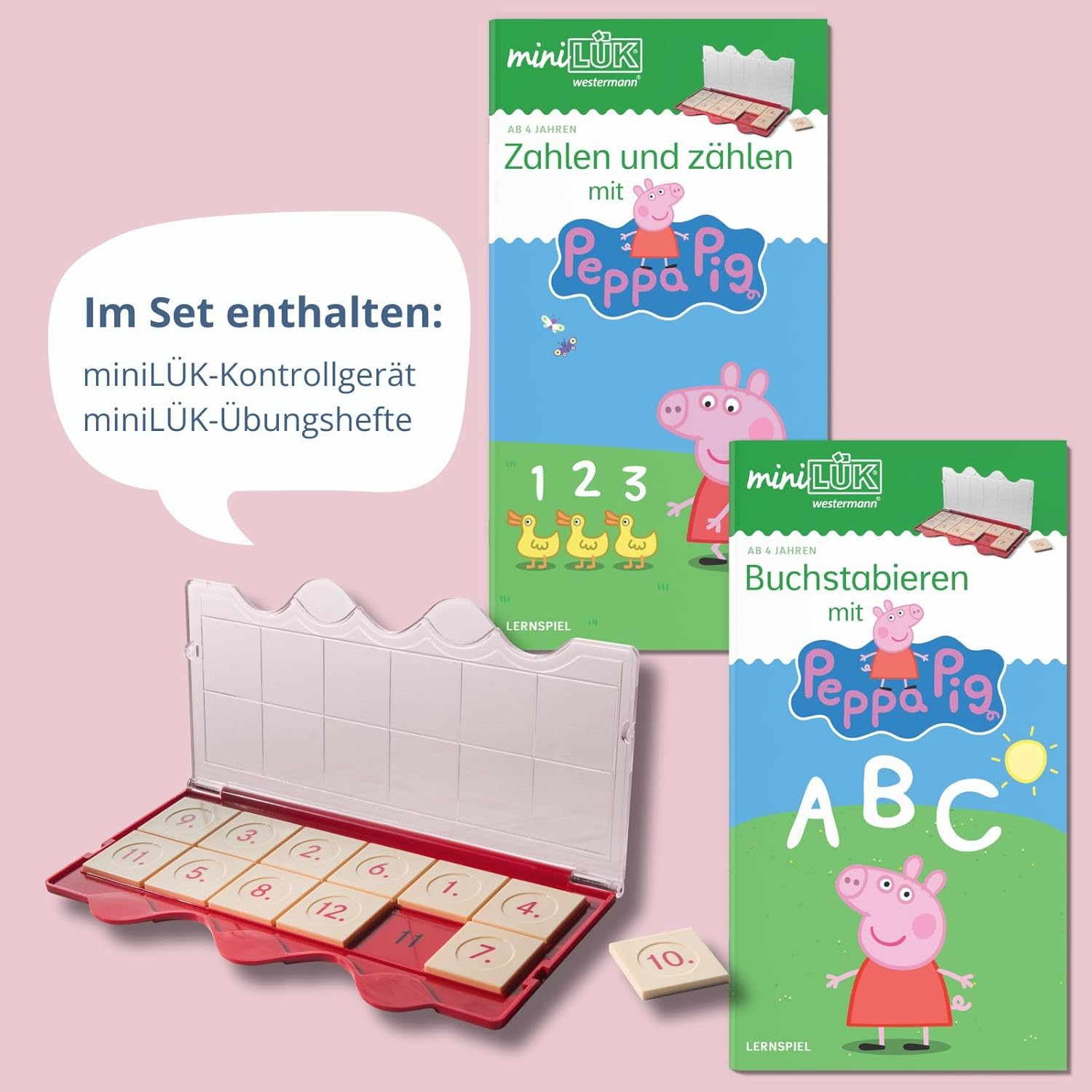 miniLÜK-Set Buchstabieren und zählen mit Peppa Pig