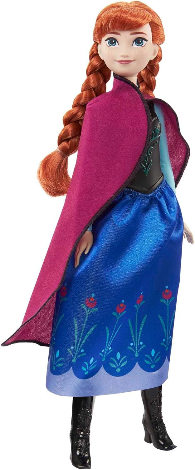 Die Eiskönigin Anna Modepuppe im Film 1 Outfit HLW49 Kap, Kleidung, Puppe, Spielzeug, Gesicht