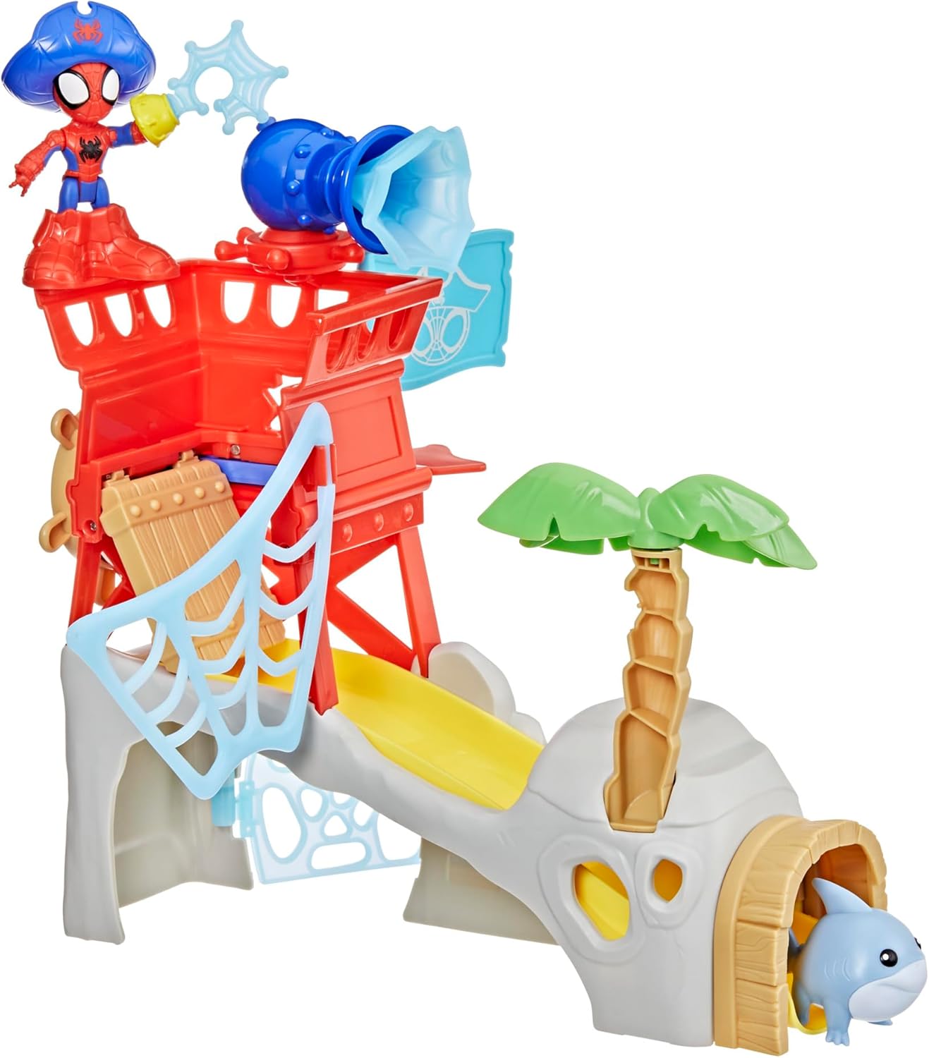 Marvel Spidey und Seine Super-Freunde Water-Webs Spidey Insel Spielset mit 2 Figuren