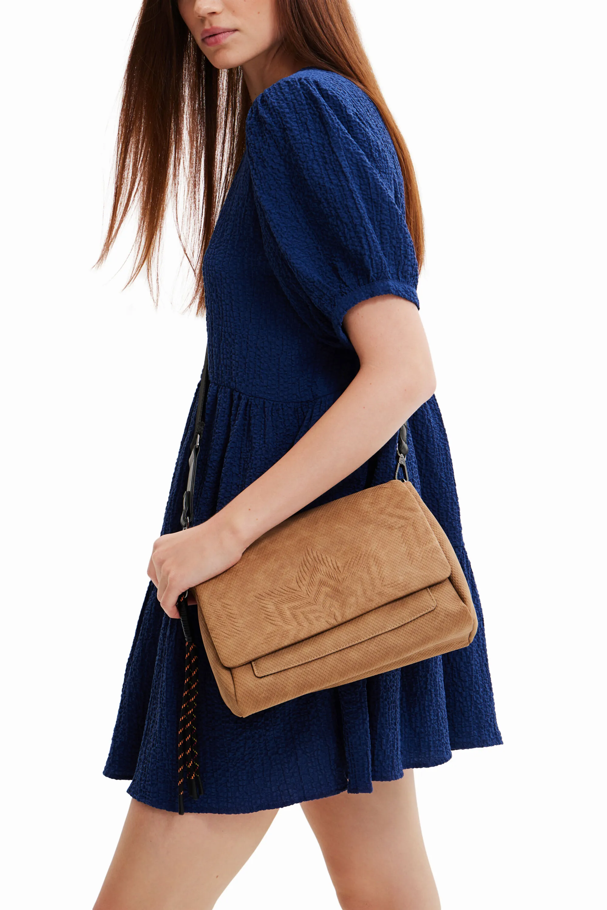 Desigual Damen Handtasche 22WAXP99 - Braun Kunstleder