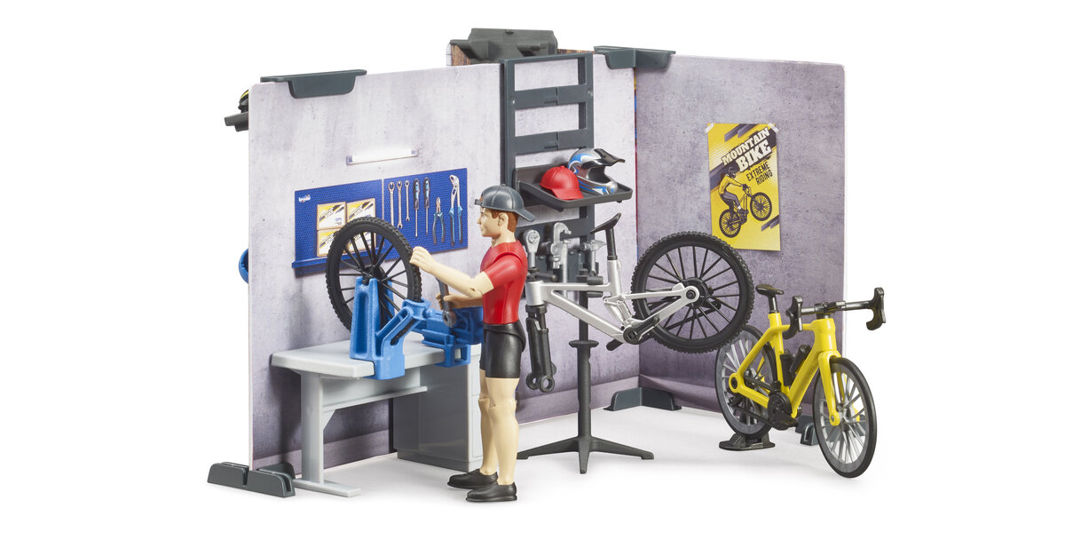 Bruder 63120 Bworld Fahrradshop Bruder, 63120, Bworld, Fahrradshop, Rad, Fahrrad, Sprach, Person, Leichtmetallfelge