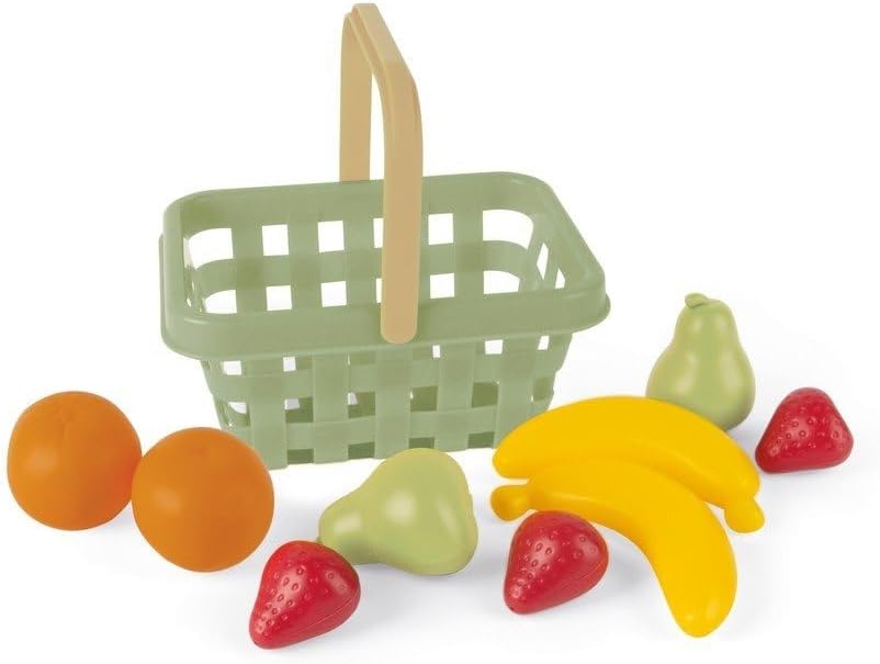 Dantoy 4718 Green Garden Obstkorb - 10‑teiliges Spielset mit Früchten