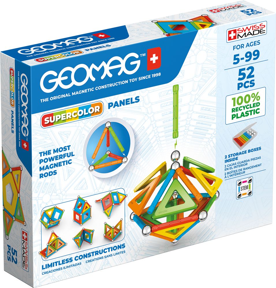 Geomag Supercolor Panels Recycled 52 Stück Erste, Hilfe, Erste, Hilfe, Erste, Hilfe