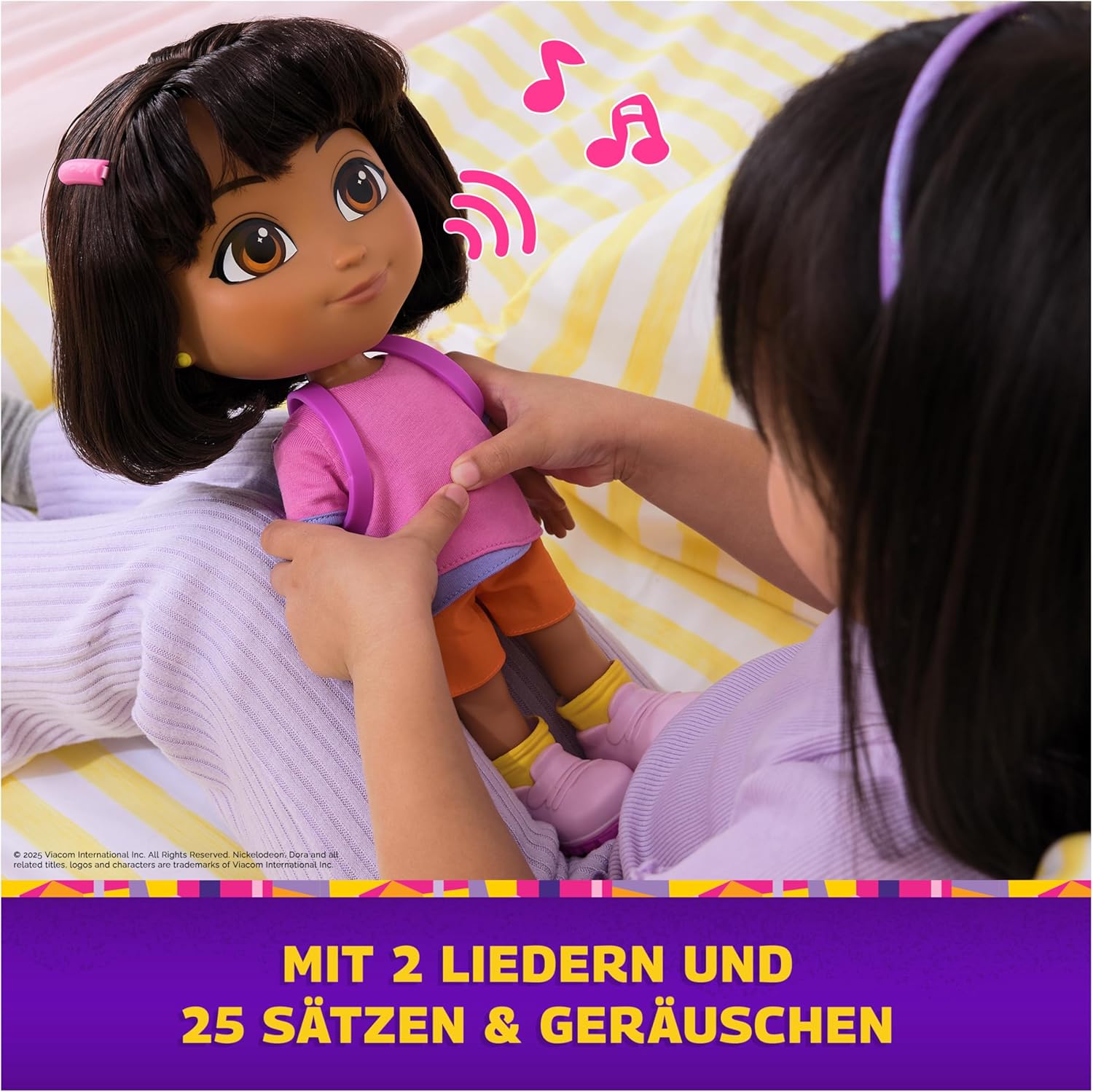 Dora the Explorer Best Friend Puppe Weiche Stoffpuppe mit braunen Haaren, rosa Oberteil und orangefarbener Hose