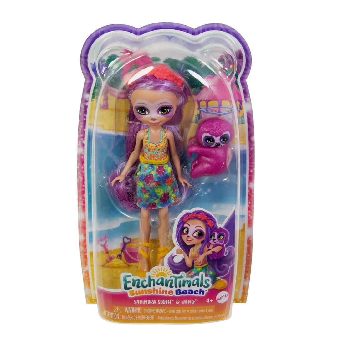 Mattel, Enchantimals, Sunshine, Beach, Sabindra, Sloth, Puppe, HRX82