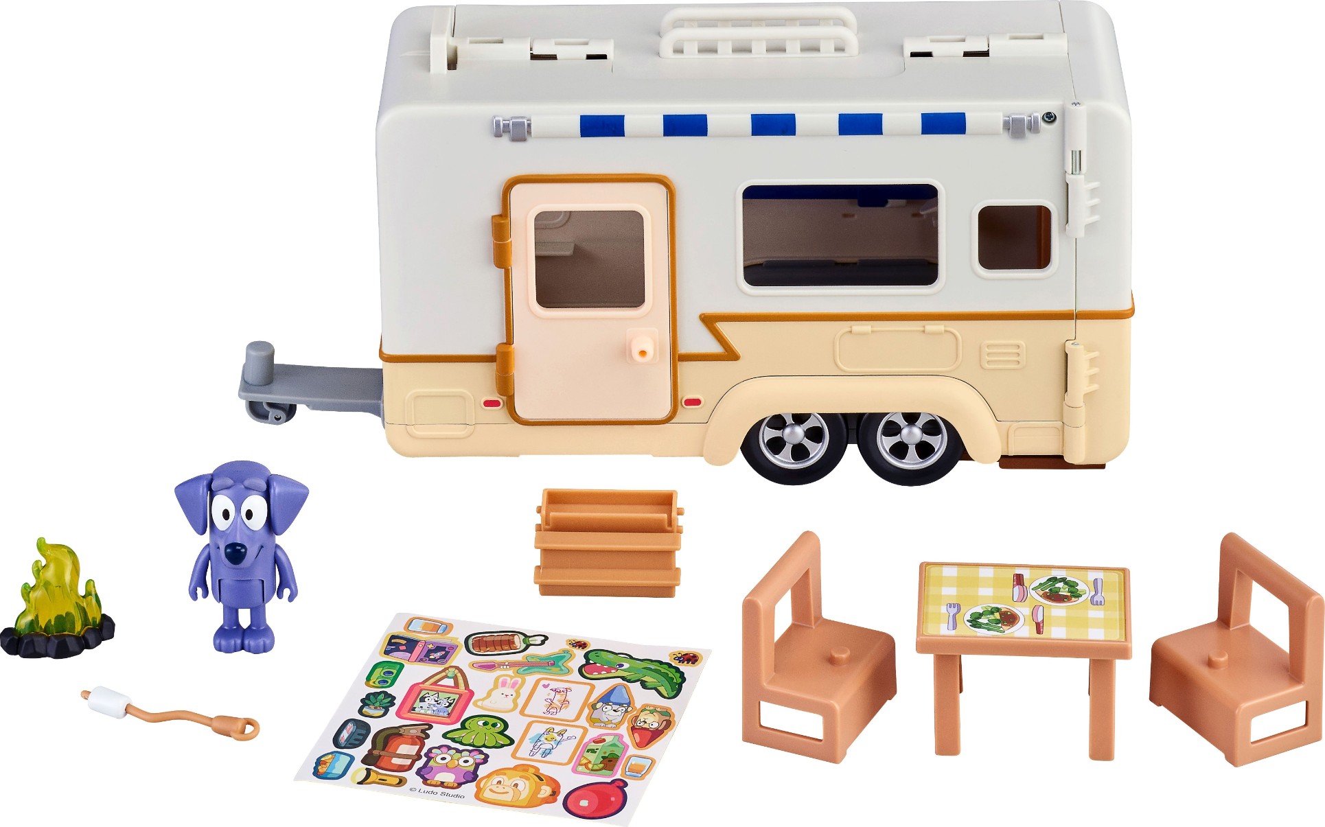 mooseToys BLUEY CAMPERVAN Spielset mooseToys, BLUEY, CAMPERVAN, Spielset, Wohnwagen, Lieferwagen, Fahrzeug, Rad, Spielzeug