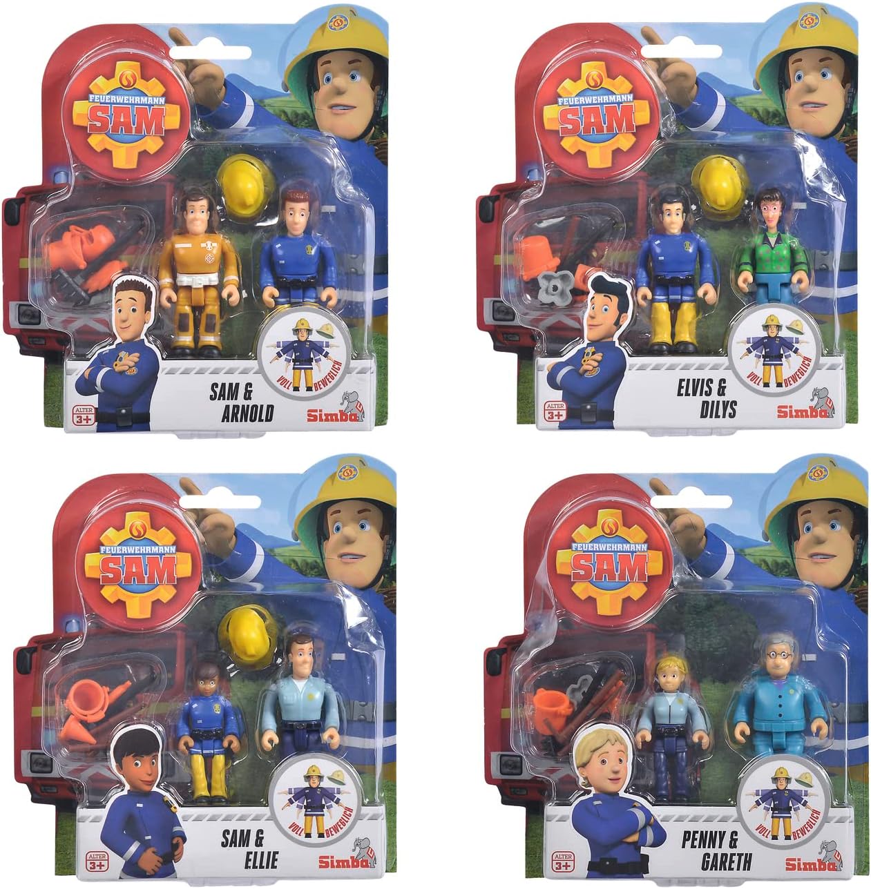 Feuerwehrmann Sam - Figuren im Doppelpack - verschiedene Modelle Feuerwehrmann Sam - Figuren im Doppelpack - verschiedene Modelle