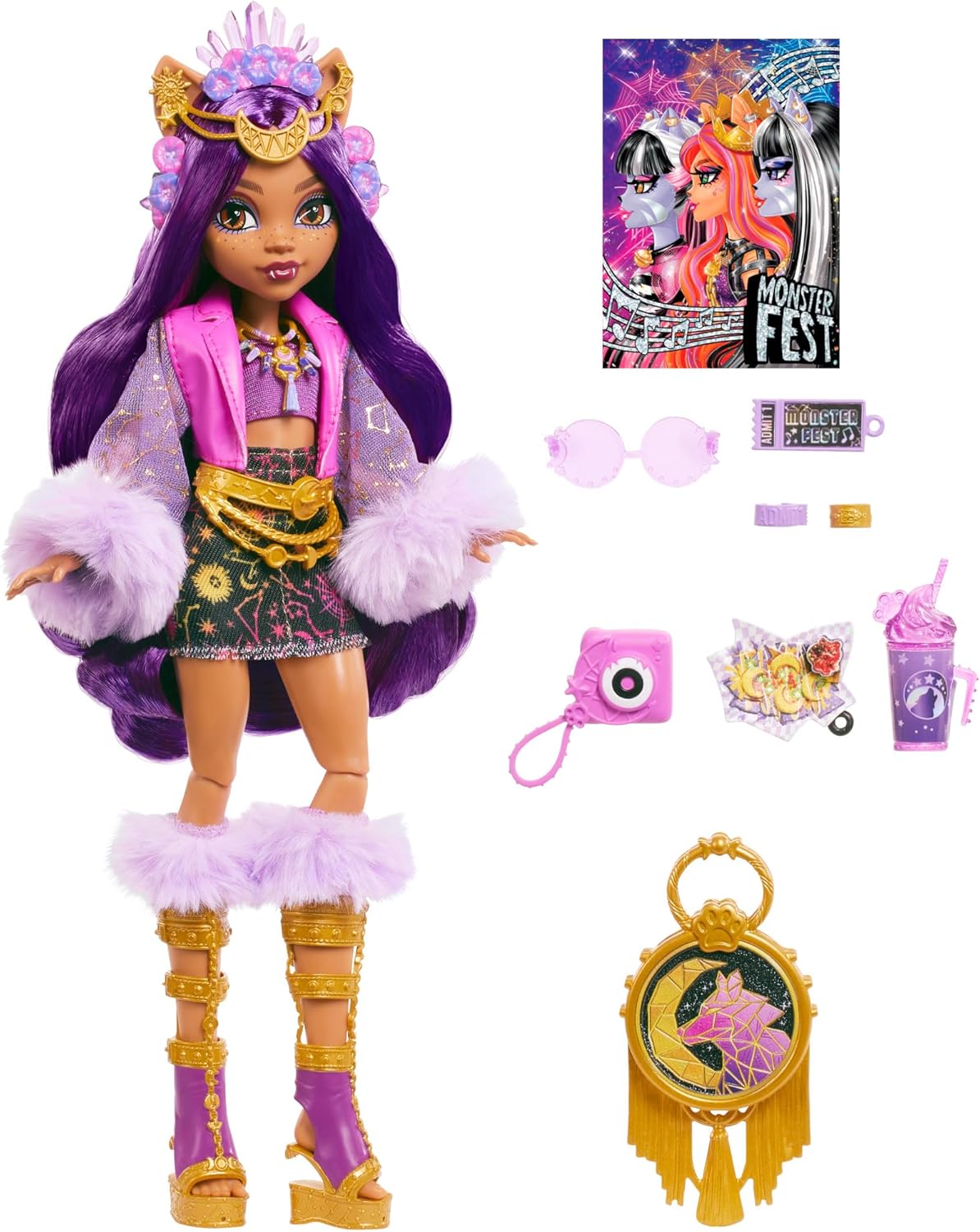 Monster High Clawdeen Wolf Monster Fest Puppe HXH80 Figur, Puppe, Kind, Mädchen, Person