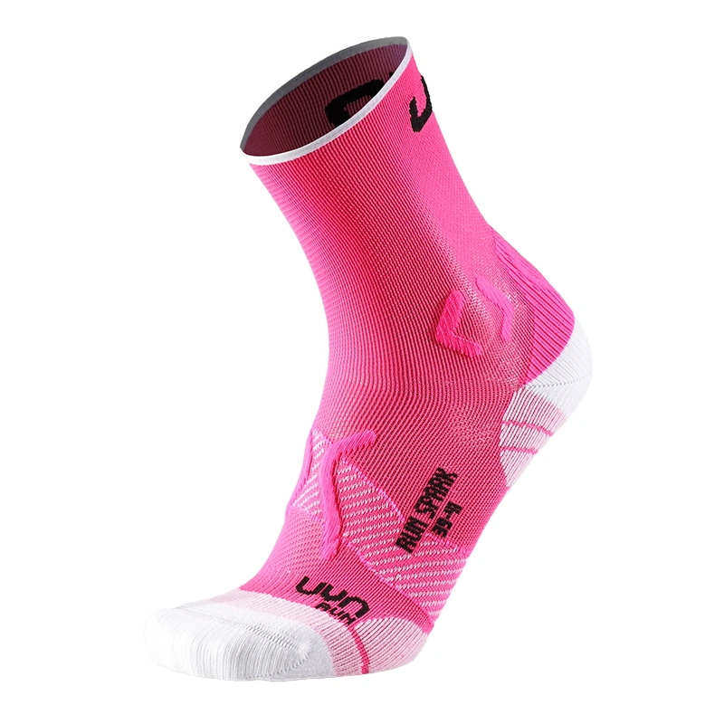 UYN Damen Laufsocken Runner's One Short S100272P603 - Pink Fluo/Weiß GR. 35/36