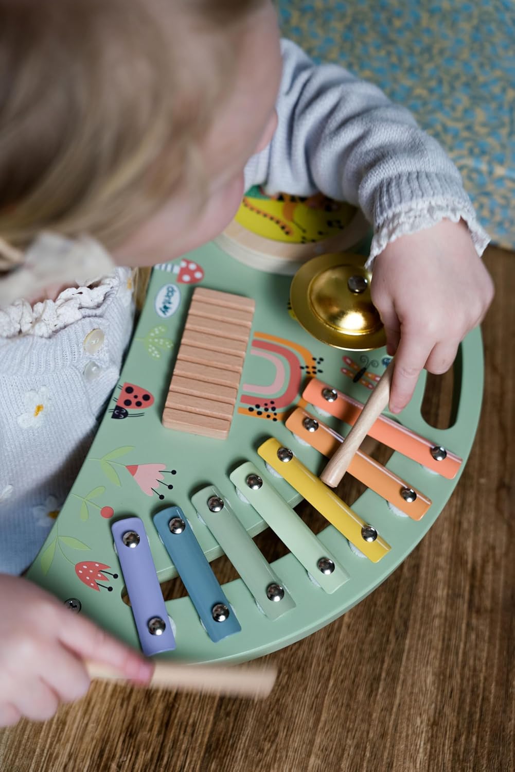 Dantoy 4776 Musikstation - Holzspielset in Geschenkbox, 3-teilig