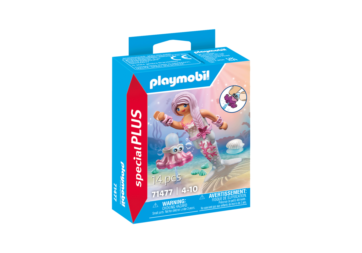 PLAYMOBIL, 71477, Meerjungfrau, mit, Spritzkrake, Person