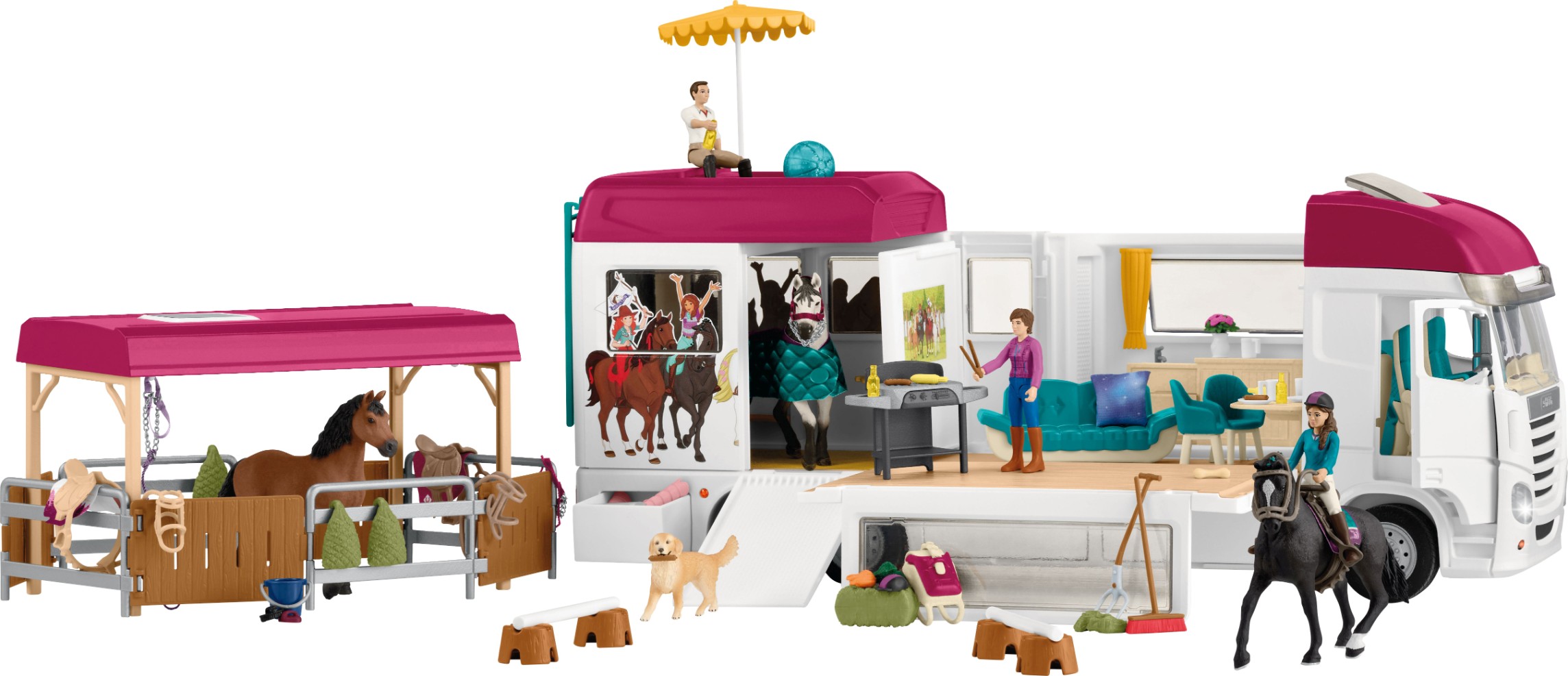 schleich Horse Club 42619 Pferdetransporter schleich, Horse, Club, 42619, Pferdetransporter, Person, Mobiliar, Tier, Pferd, Säugetier
