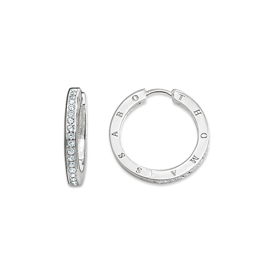 Thomas Sabo Ohrringe Creolen Sterling Silver 925 Zirkonia Weiß Cr528-051-14 Thomas, Sabo, Ohrringe, Creolen, Sterling, Silver, 925, Zirkonia, Weiß, Cr528-051-14, Zubehor, Diamant, Edelstein, Schmuck