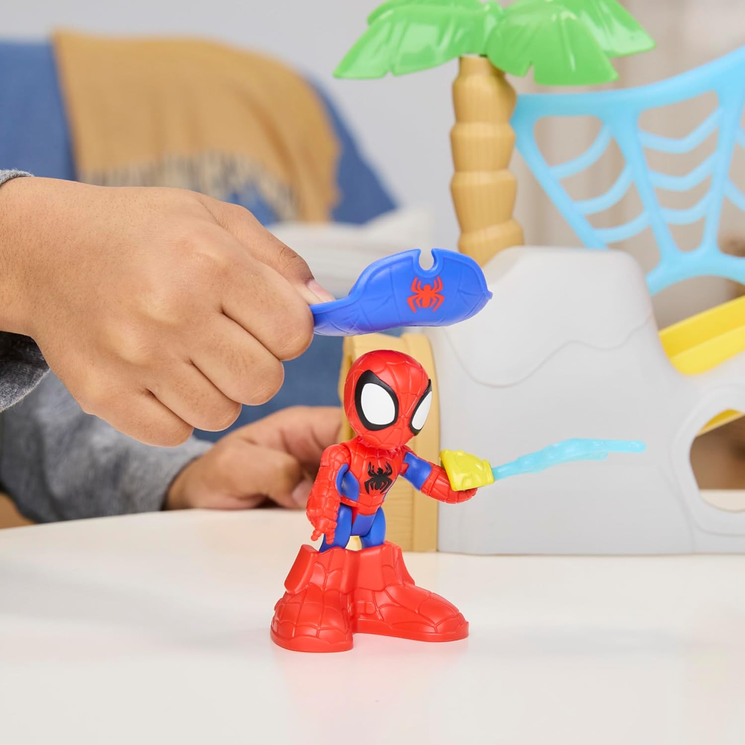 Marvel Spidey und Seine Super-Freunde Water-Webs Spidey Insel Spielset mit 2 Figuren