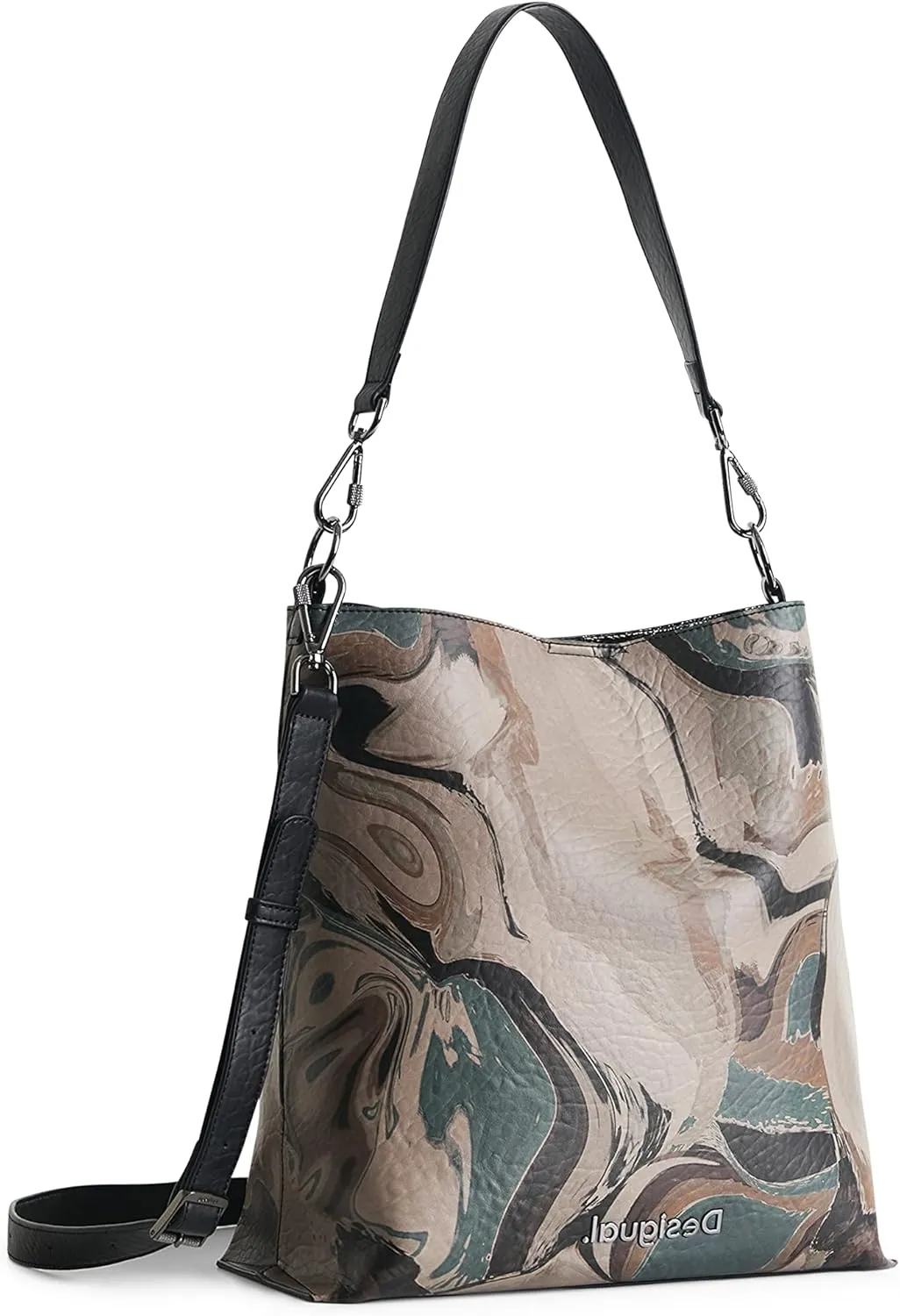 Desigual Damen „Inca Bu“ - Braun mit Camouflage-Muster 22WAXPB1 Handtasche