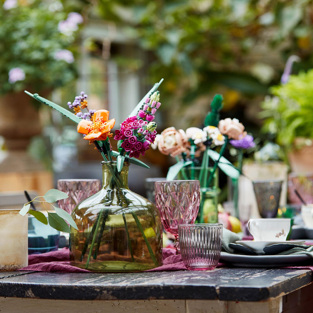 Blume, Blumen-Arrangement, Tabelle, Tischplatte, Brunch