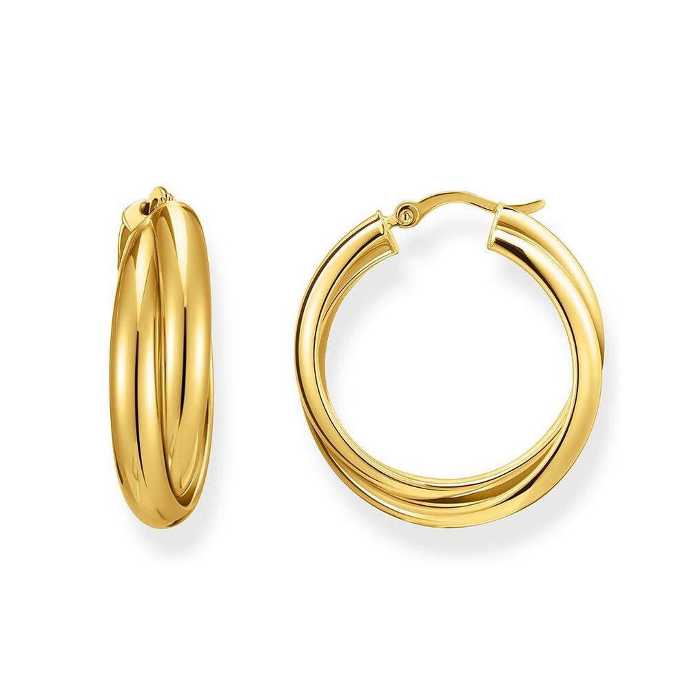 Thomas Sabo Ohrhänger Creolen Verschlungenes Design Vergoldet CR738-413-39 Thomas, Sabo, Ohrhänger, Creolen, Verschlungenes, Design, Vergoldet, CR738-413-39, Zubehor, Ohrring, Schmuck, Gold