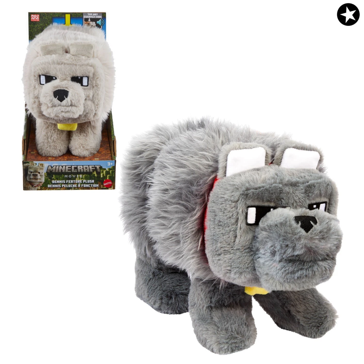 Minecraft™ Dennis the Wolf Deluxe Feature Plush Minecraft™ Dennis the Wolf Deluxe Feature Plush