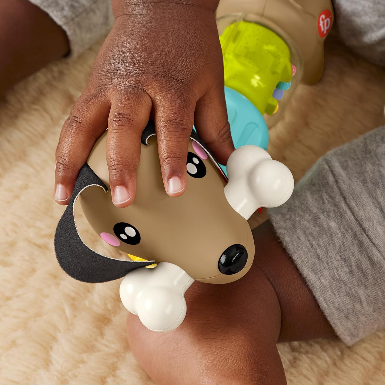 Fisher-Price Versteckter Dreh-Dackel - Interaktives Babyspielzeug (HTW91)