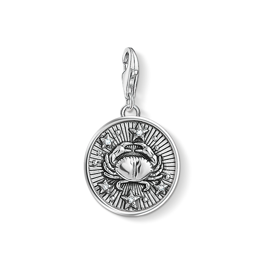Thomas Sabo Anhänger Charm-Club Sternzeichen Krebs 925 Sterling Silber Geschwärzt Zirkonia Silberfarben 1643-643-21 Thomas, Sabo, Anhänger, Charm-Club, Sternzeichen, Krebs, 925, Sterling, Silber, Geschwärzt, Zirkonia, Silberfarben, 1643-643-21, Zubehor, Anhänger, Silber