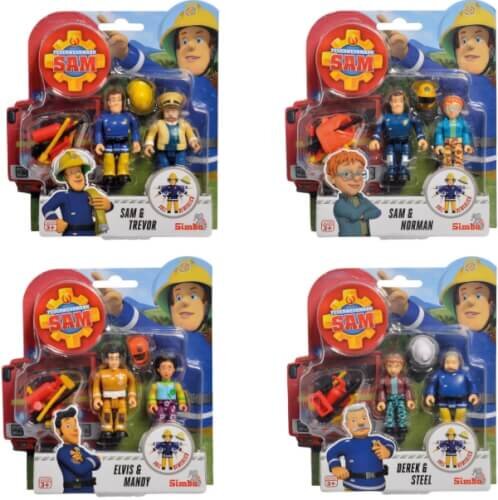 Fireman Sam Figuren Doppelpack Iii, Derek & St Helme, Junge, Kind, Männlich, Person