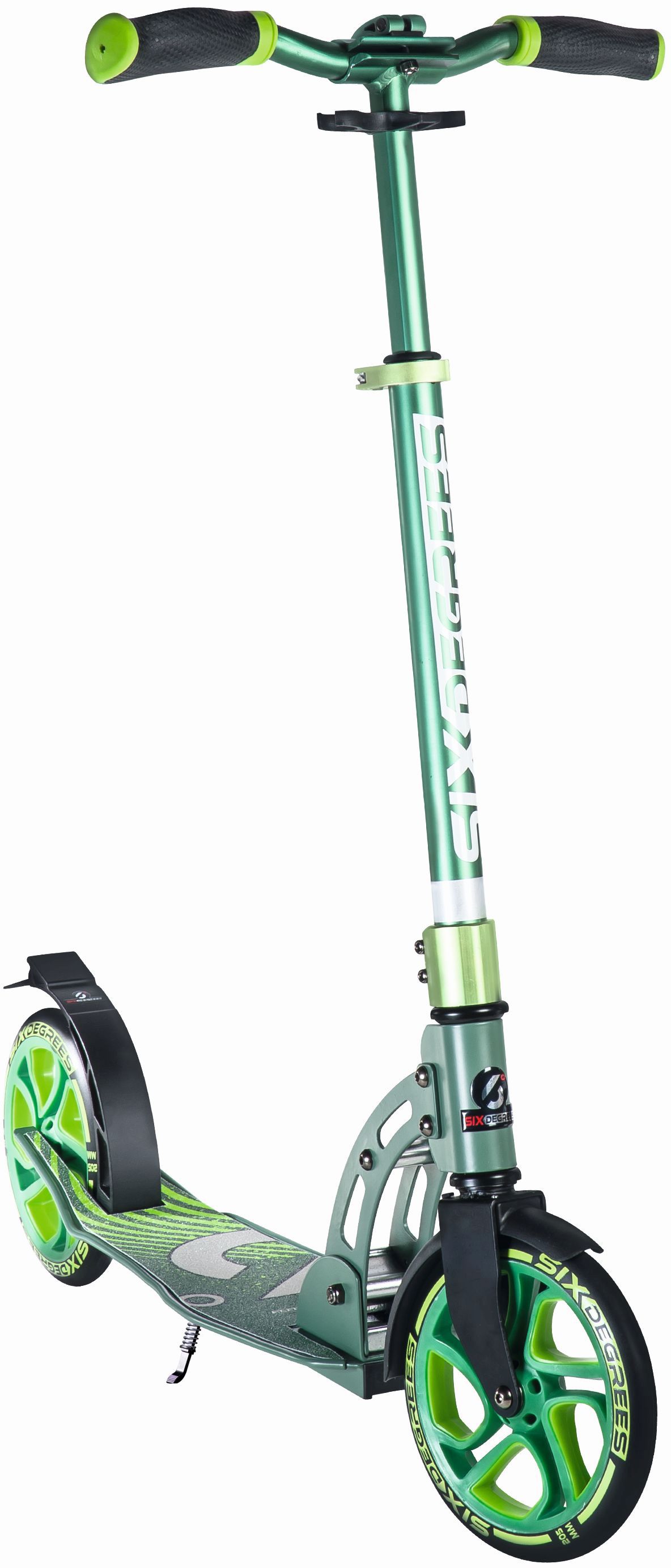 SIX DEGREES Aluminium Scooter 205 mm grün SIX, DEGREES, Aluminium, Scooter, 205, mm, grün, Roller, Transport, Fahrzeug, E-Scooter