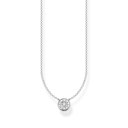 Thomas Sabo Kette Kreis Mit Weißem Stein Silber Länge 45 Cm Thomas, Sabo, Kette, Kreis, Mit, Weißem, Stein, Silber, Länge, 45, Cm, Zubehor, Schmuck, Halskette, Diamant, Anhänger