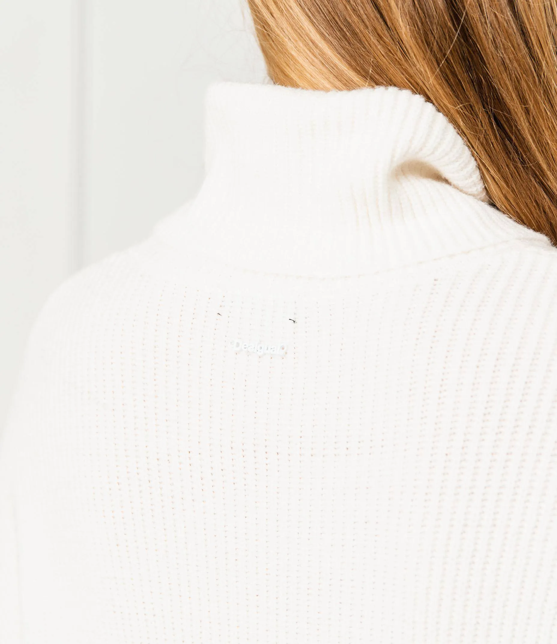 Desigual Damen Pullover „Bann“ - Zopfmuster mit Fransen 19WWJFAG GR. L