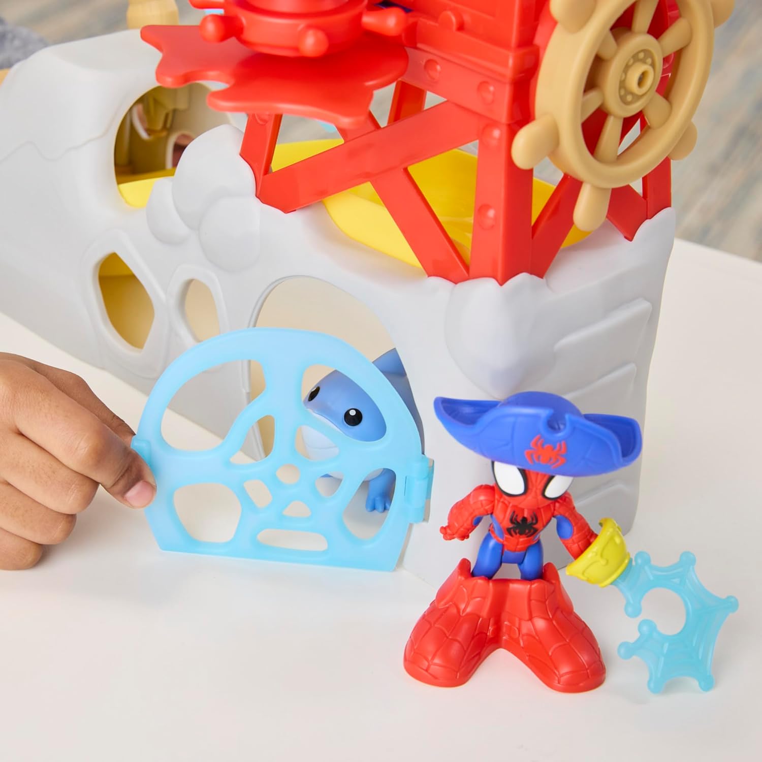 Marvel Spidey und Seine Super-Freunde Water-Webs Spidey Insel Spielset mit 2 Figuren