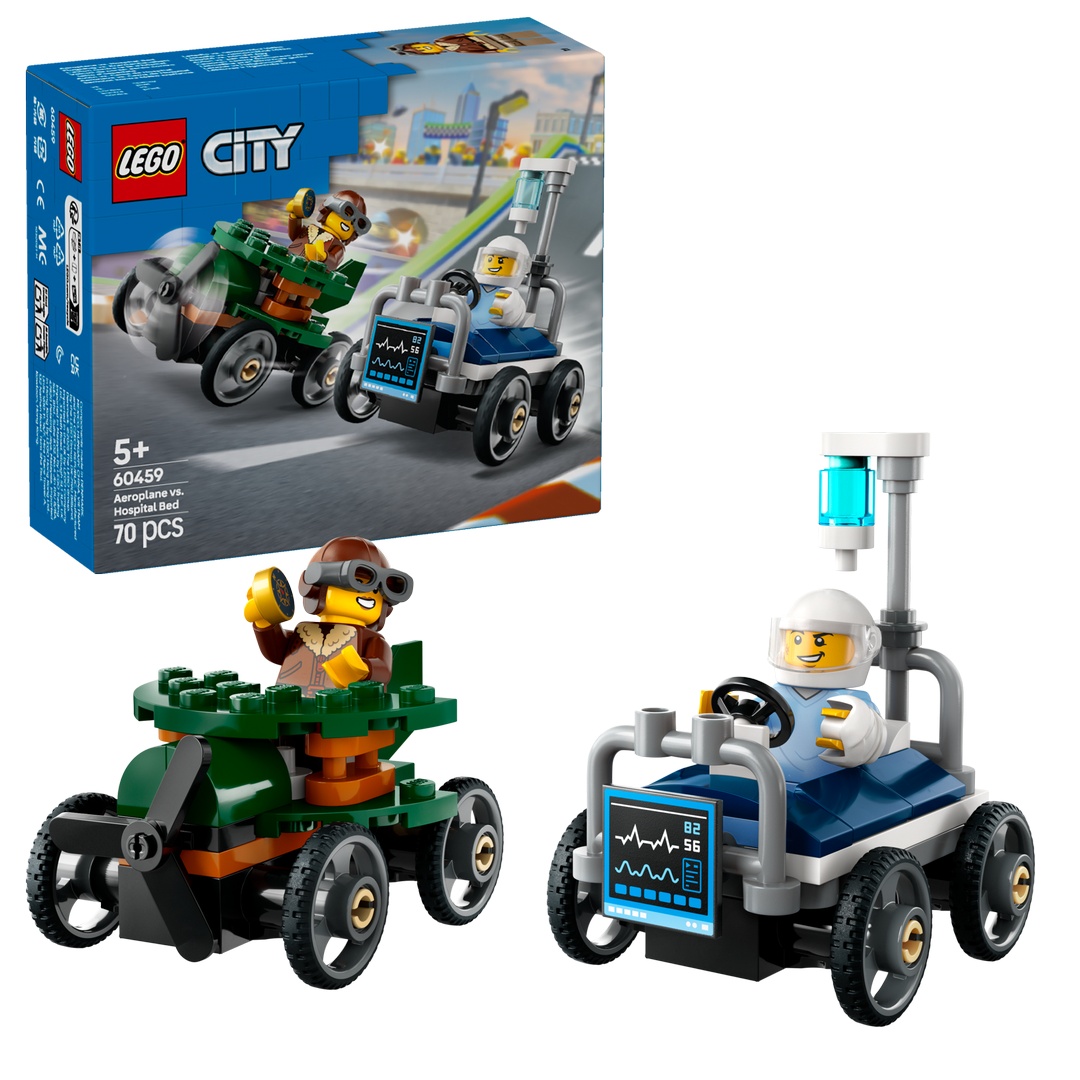 LEGO® City 60459 Flugzeug vs. Krankenhausbett Maschine, Rad, Spielzeug