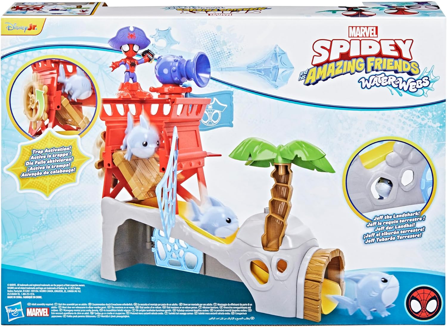 Marvel Spidey und Seine Super-Freunde Water-Webs Spidey Insel Spielset mit 2 Figuren