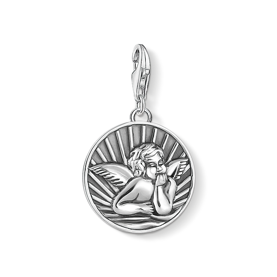 Thomas Sabo Anhänger Charm-Club Coin Schutzengel 925 Sterling Silber Geschwärzt Silberfarben 1706-637-21 Thomas, Sabo, Anhänger, Charm-Club, Coin, Schutzengel, 925, Sterling, Silber, Geschwärzt, Silberfarben, 1706-637-21, Zubehor, Silber, Anhänger, Ohrring, Medaillon