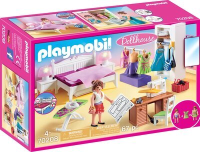 PLAYMOBIL_70208_Schlafzimmer_Mit_Nähecke, Figur, Puppe, Spielzeug, Person, Barbie