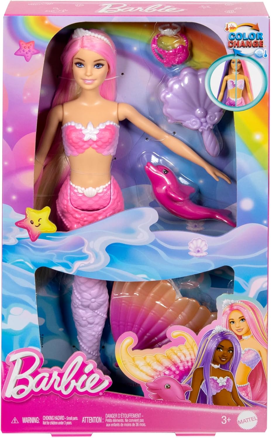 Mermaids New Feature Mermaid mit Farbwechsel HRP97 Figur, Puppe, Spielzeug, Barbie, Gesicht
