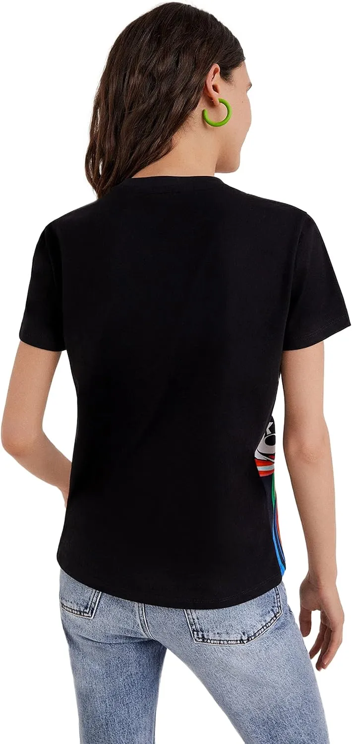 Desigual Damen T-Shirt „Mickey Marbles“ by M. Christian Lacroix - Mehrfarbig 22SWTKAM GR. L