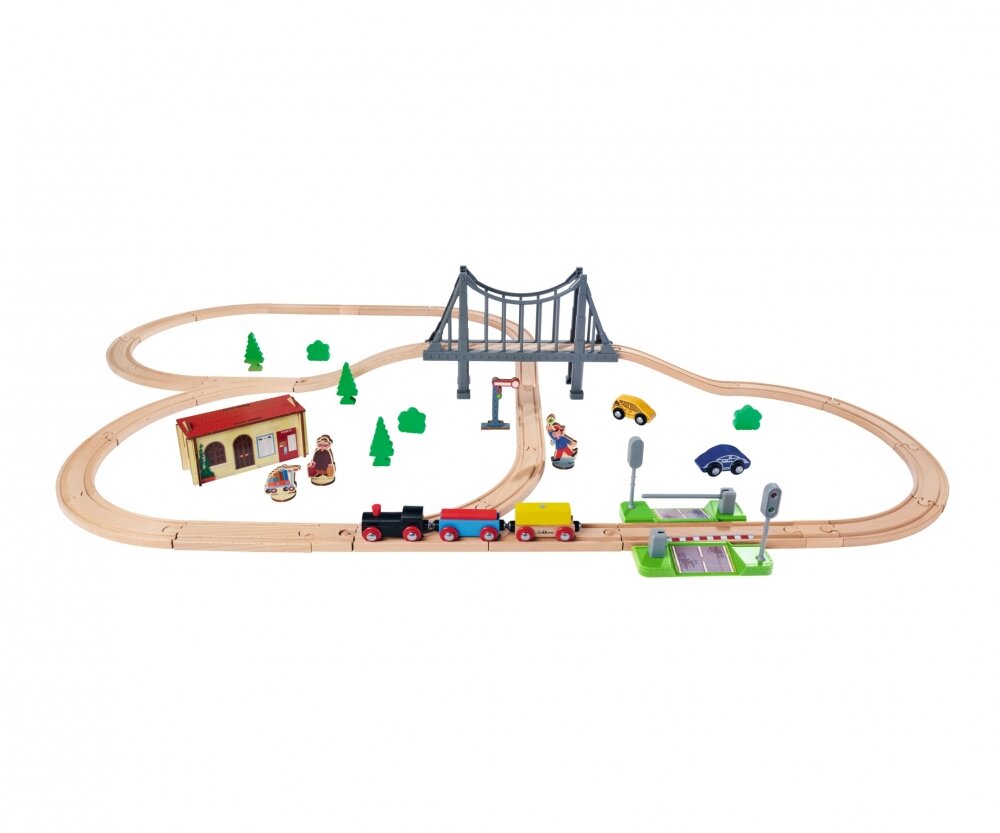 Eichhorn, Bahn, Bahnset, mit, Brücke, 100006204, Spielbereich, im, Freien, Draußen, Spielbereich, Auto, Fahrzeug