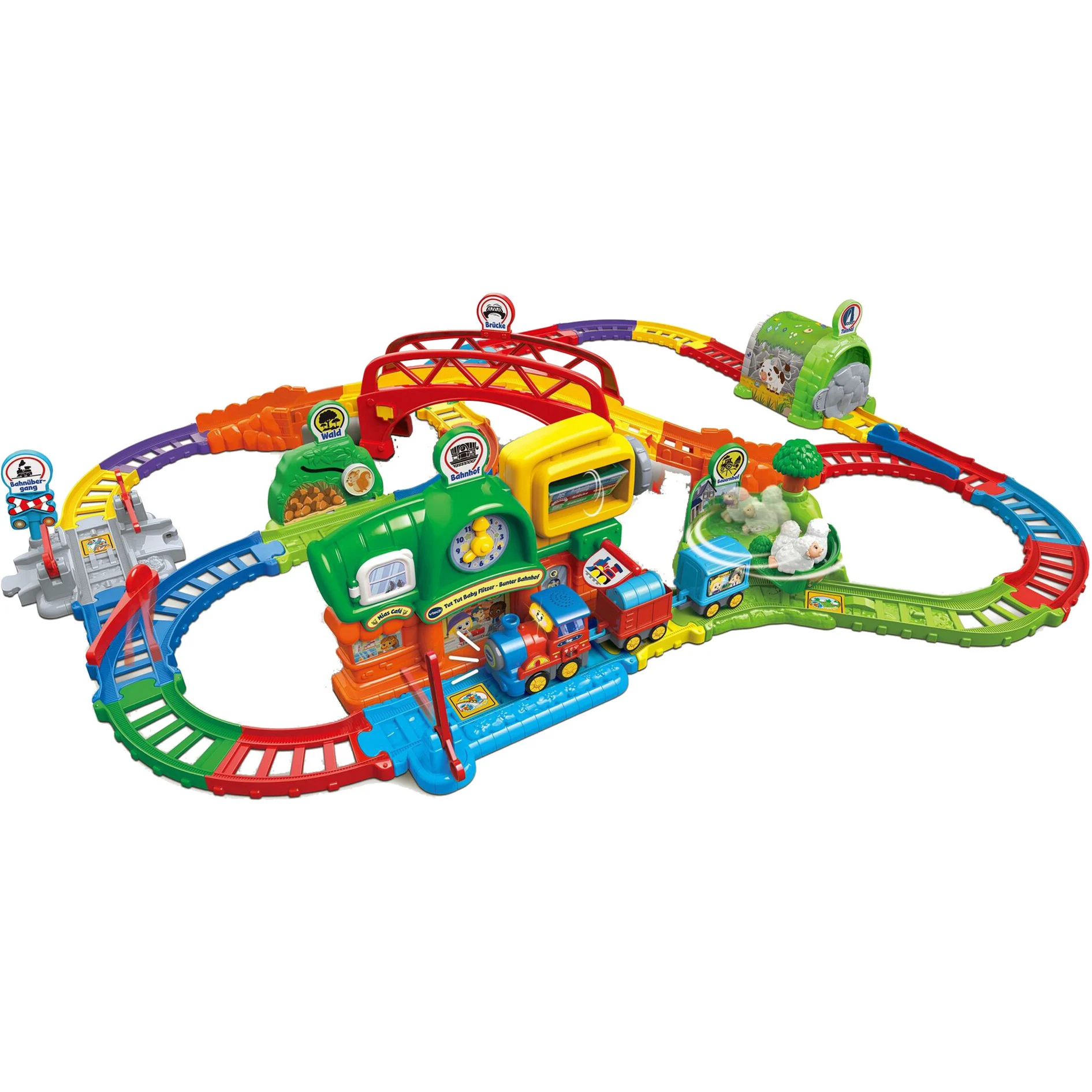 VTech Tut Tut Baby Flitzer - Bunter Bahnhof VTech Tut Tut Baby Flitzer - Bunter Bahnhof