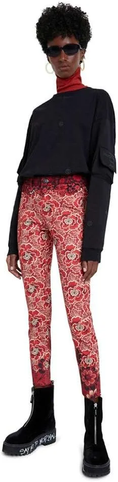 Desigual Damen Hose „Altea“ - Rot 20WWPN283007 GR. 40