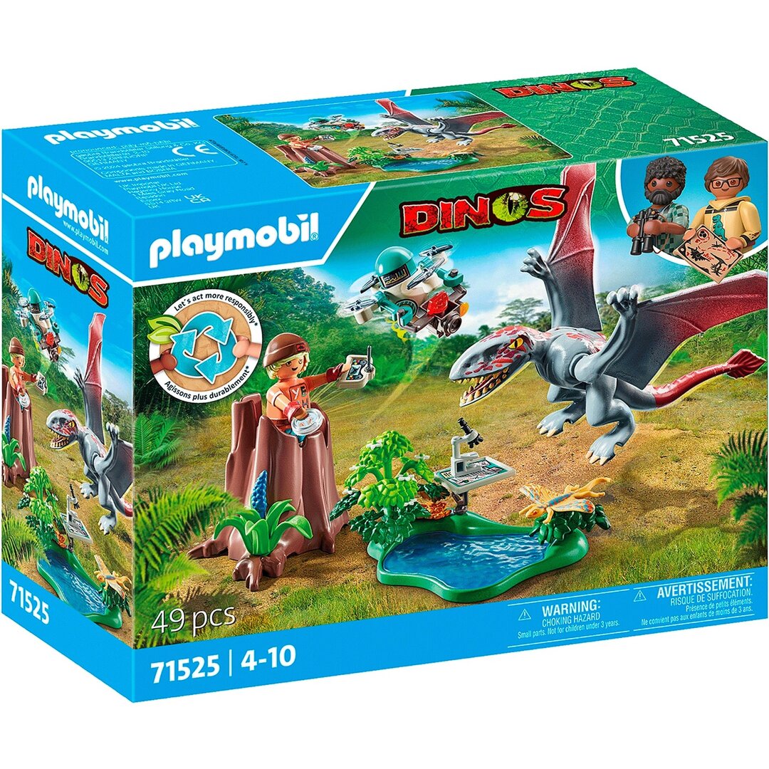 PLAYMOBIL_71525_Beobachtungsstation_Für_Dimorphodon, Person, Tier, Dinosaurier, Reptil