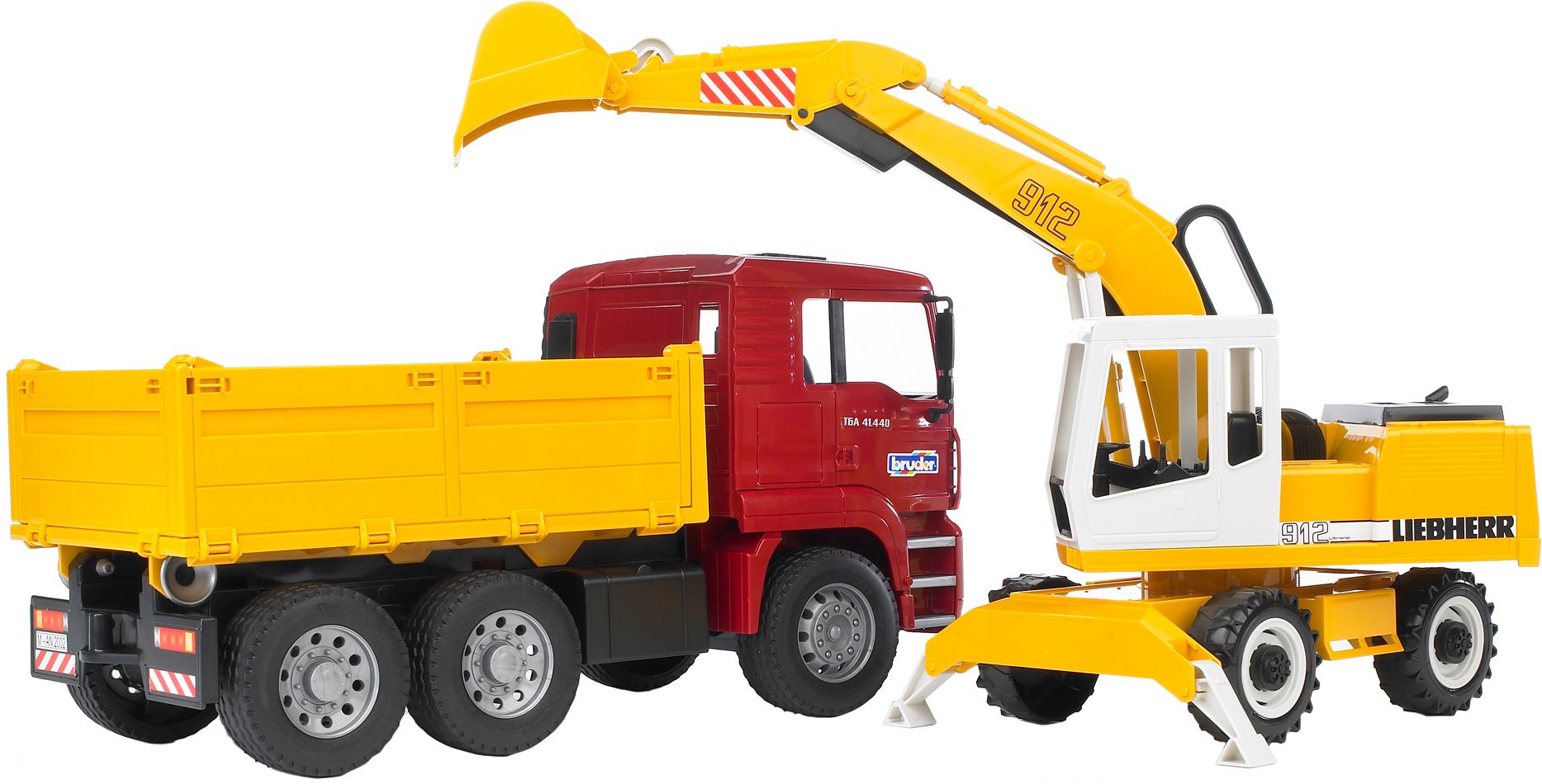 Bruder 02751 MAN TGA Kipper und Liebherr Schaufelbagger Bruder, 02751, MAN, TGA, Kipper, und, Liebherr, Schaufelbagger, Planierraupe, Maschine, Planierraupe, Maschine, Planierraupe, Maschine