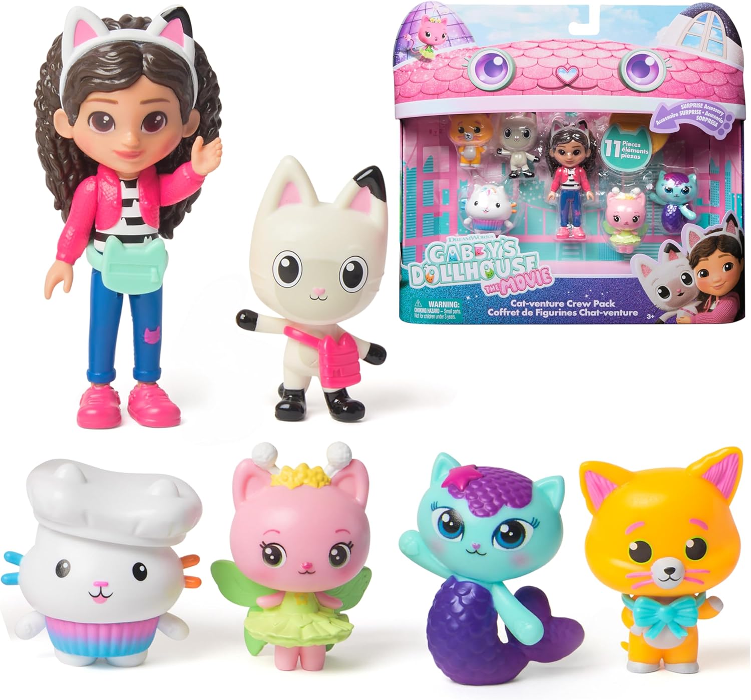 Gabby’s Dollhouse Figuren-Geschenkset mit Charakteren aus dem Film Gabby’s Dollhouse Movie Figures Giftset Spielzeugfiguren-Set mit Gabby und Freunden aus der TV-Serie