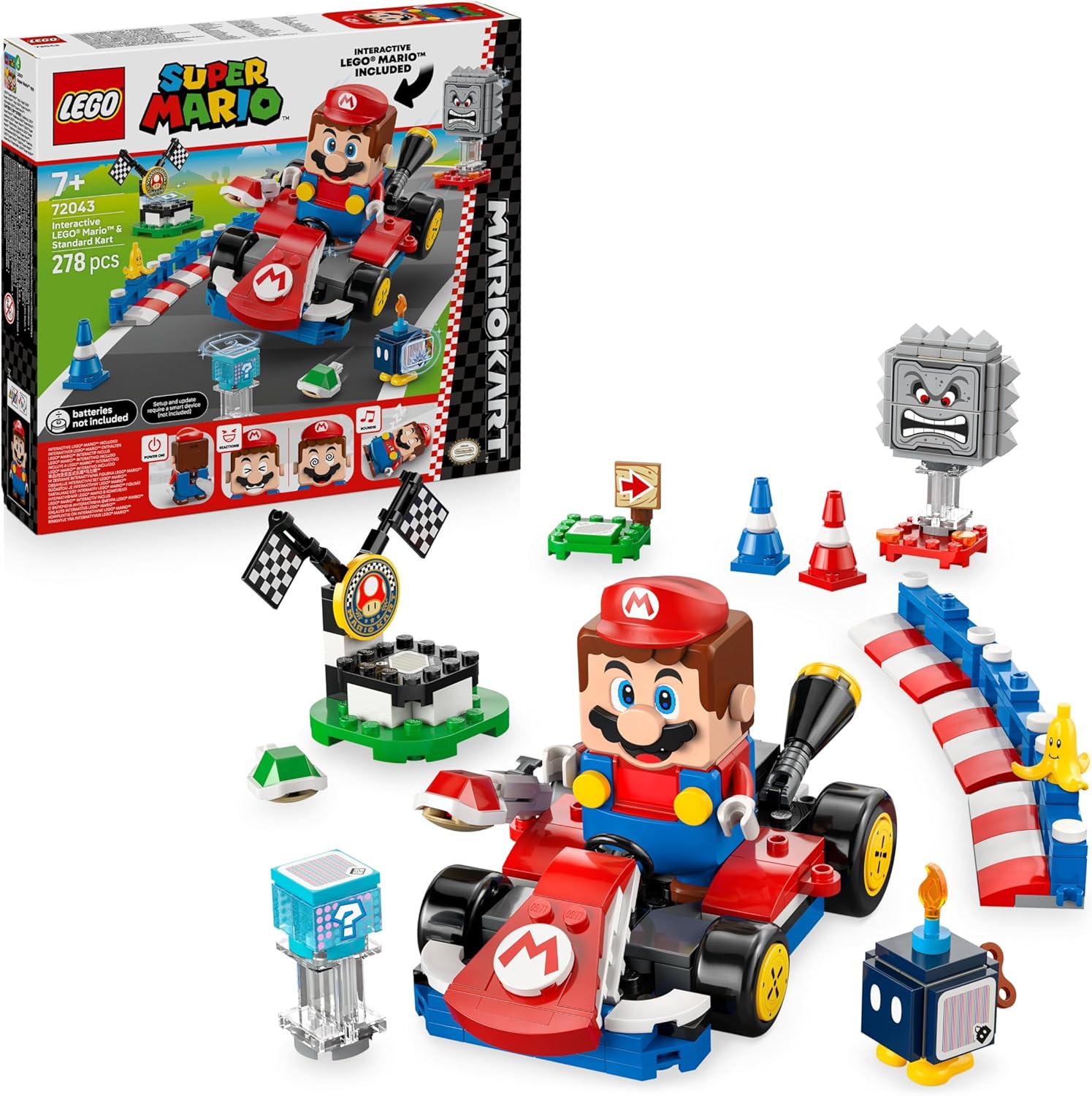 LEGO Speed Champions 76922 BMW M4 GT3 in Weiß und BMW M Hybrid V8 in Schwarz-Weiß mit zwei Rennfahrer-Minifiguren